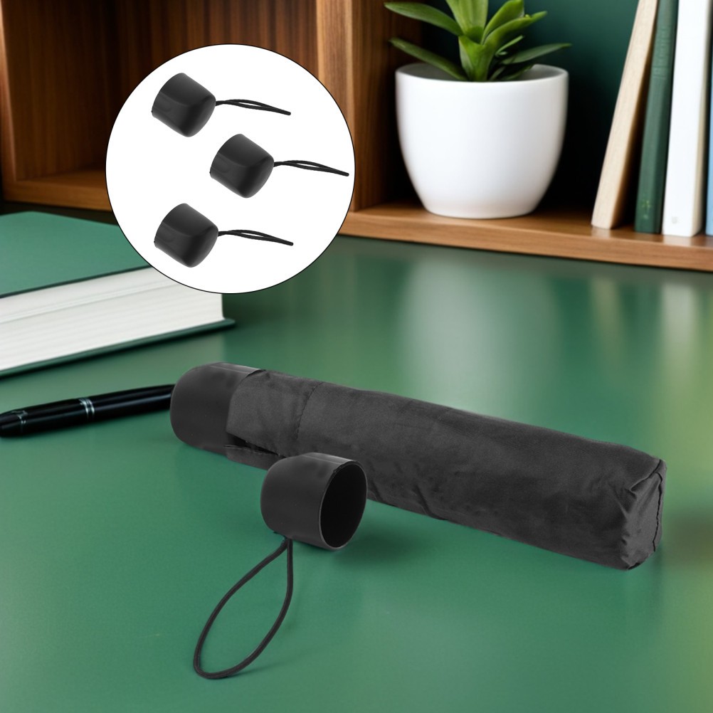 3 PCS Umbrella End Cap with Strap Rain Handle Replacement Grip for
