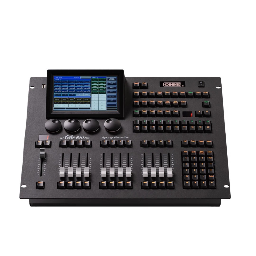 DMX Stage lighting Code ADV800 Controller 512channels light Console+case+Display