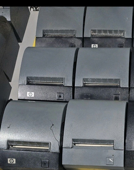 LOT OF (6) HP THERMAL POS PRINTERS. A799-C40W-HN00. ALL WORKING
