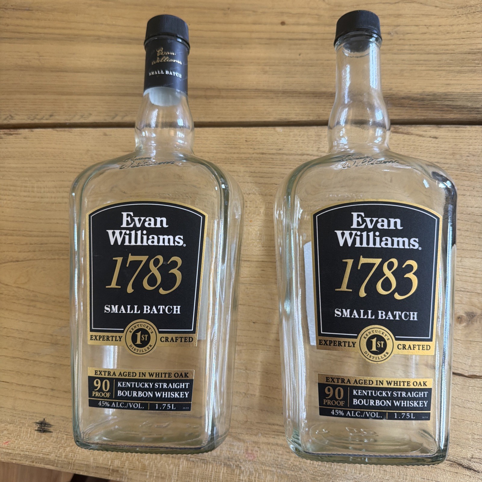 Lot Of 2 - Evan Williams 1783 Small Batch 1.75L Bottles