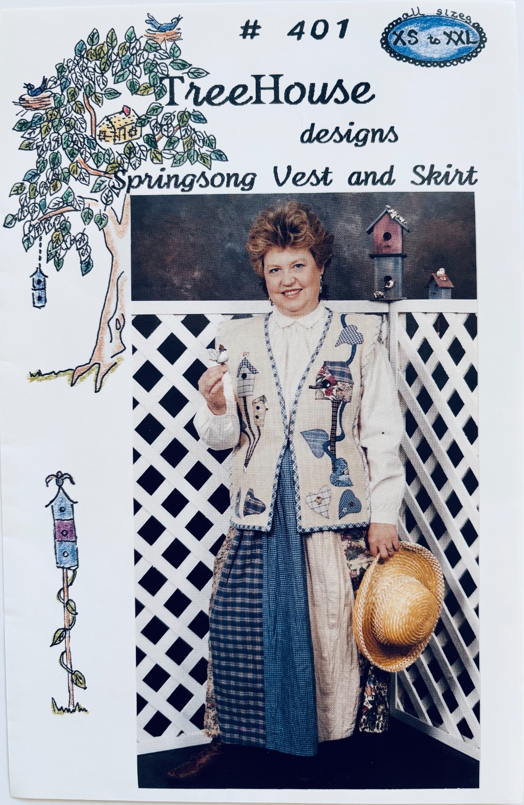 Vest and Skirt Pattern | Applique | Vintage 1996 | Free Shipping