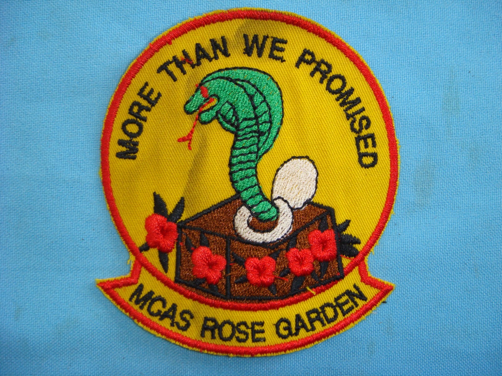 VIETNAM WAR PATCH, USMC MCAS ROSE GARDEN IN NAM PHONG THAILAND