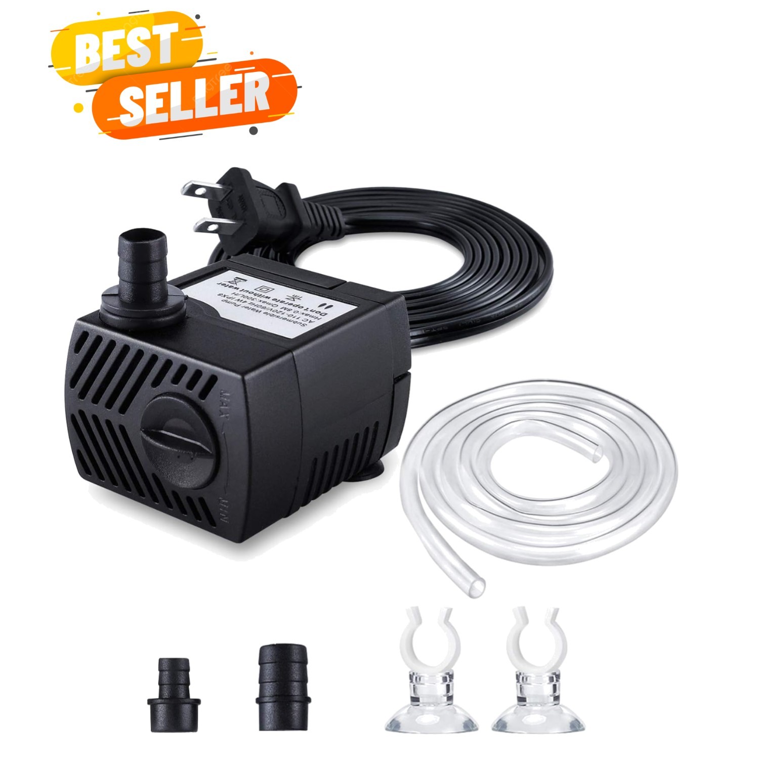 Fountain Pump, 80GPH4W 300L/H Submersible Water Pump, Durable Outdoor Fountai...