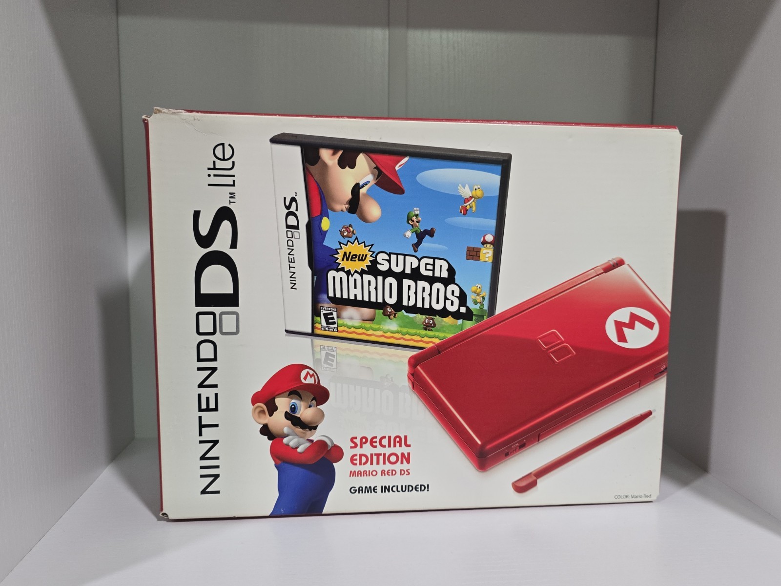 Nintendo DS Lite Mario Red Special Edition Box, Inserts, Manual Only