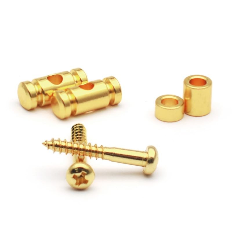 Guitar Roller String Retainers,String Guide,2-Piece Set Chrome Golden