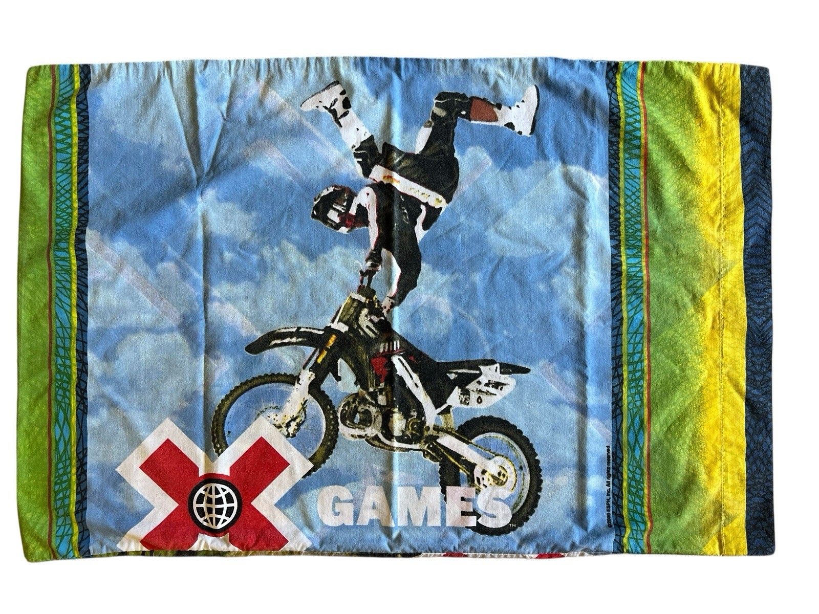 2005 ESPN X Games Moto Standard Pillowcase Motorcycle Motocross Y2K Extreme