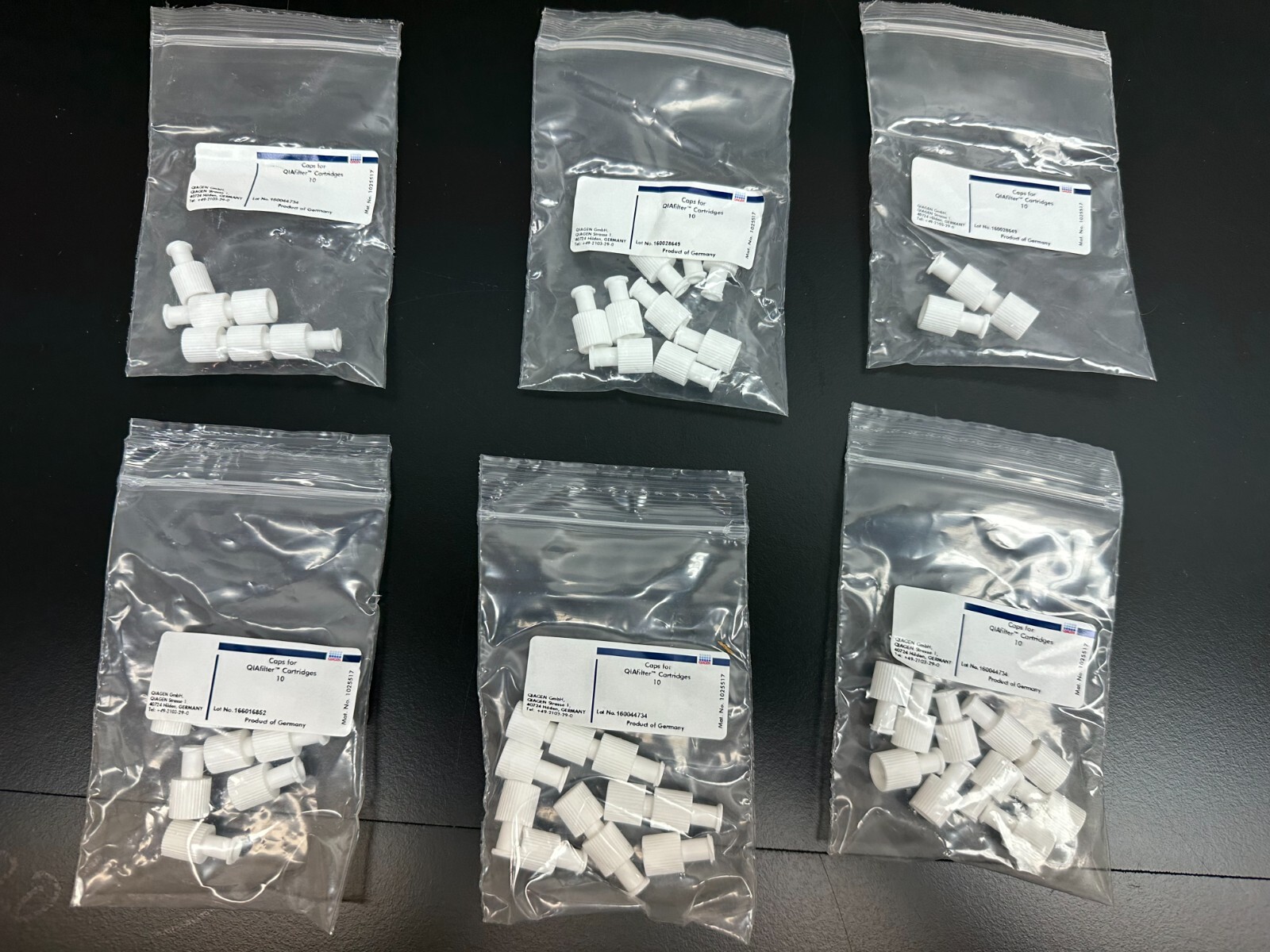 Qiagen Cat No 1025517 Caps For QIAfilter Cartridges Lot 6 PKS