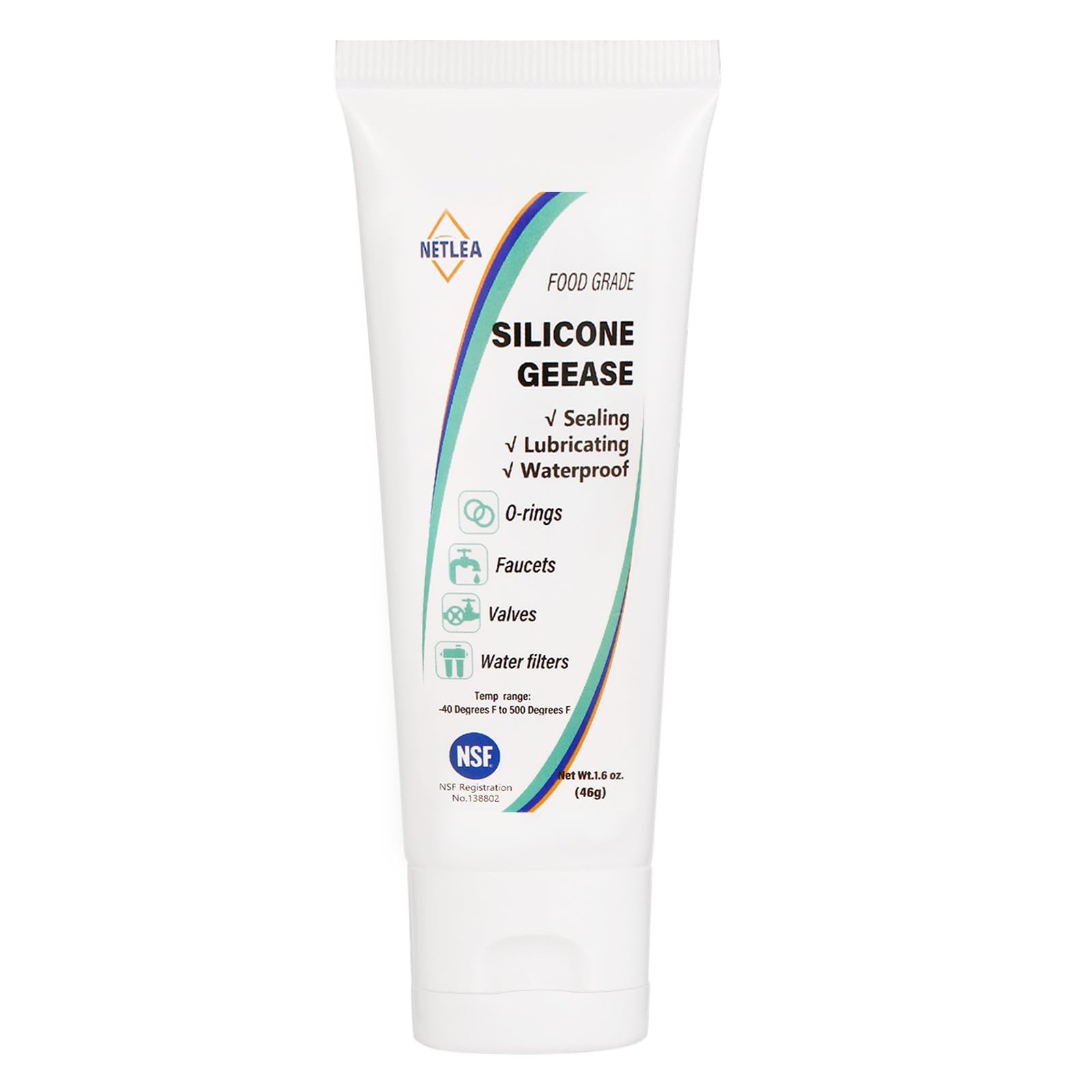 NetLea 1.6wt oz Multi-Purpose Silicone Grease Dielectric 1Pack-Wt.1.6oz