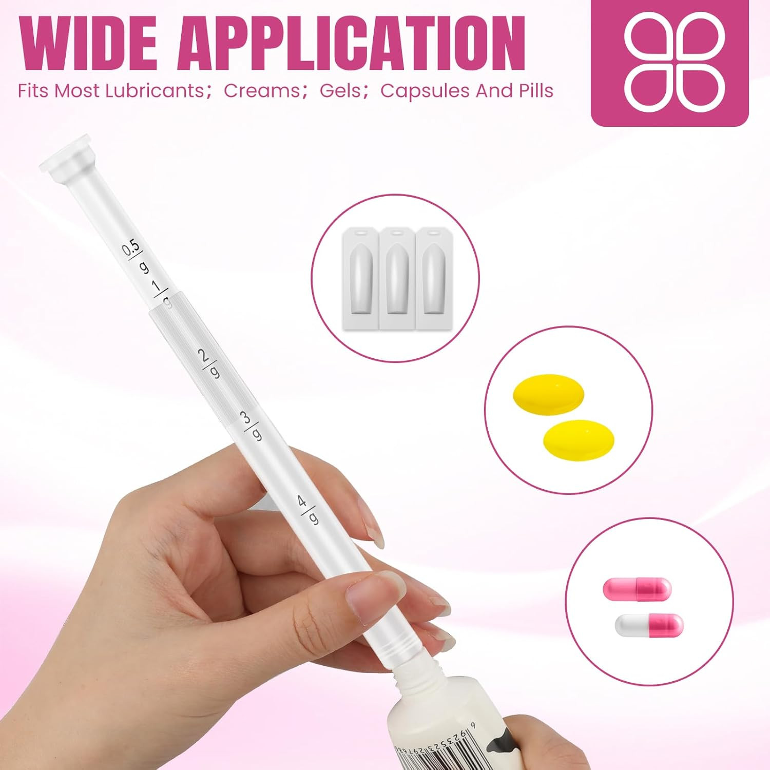 30 PACK Disposable Vaginal Suppository Applicator for Women Fits Most Lubric...