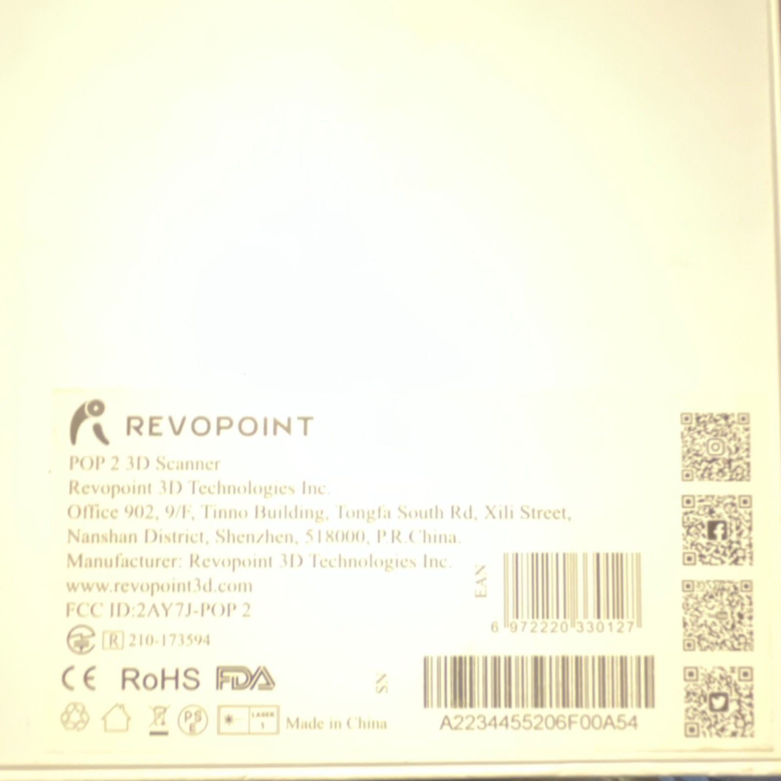 Revopoint POP 2 Handheld 3D Scanner Complete Kit A2234455206F00A54