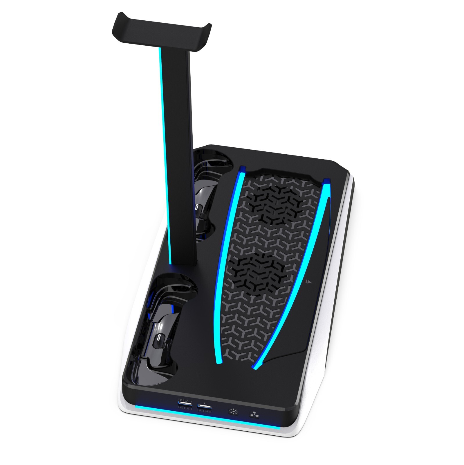 Playstation 5 PS5 Cooling Stand Dual Fan Controller Charging Station Dock LED