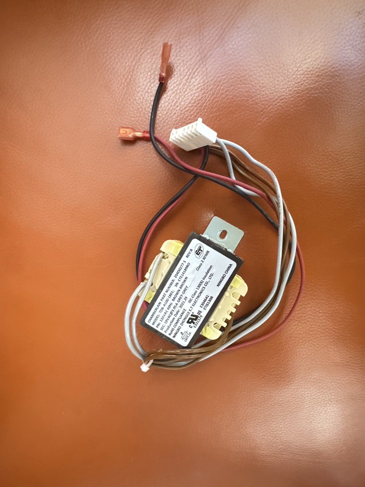 CHAMBERLAIN LIFTMASTER 87802 Garage Motor Transformer TDB-A100-1801 204D0277-1