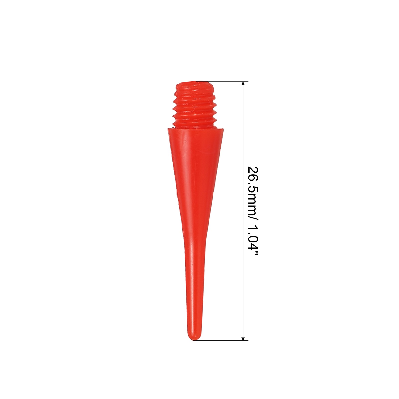 50 Pack Plastic Dart Tips 2BA Thread Soft Dart Tips Red