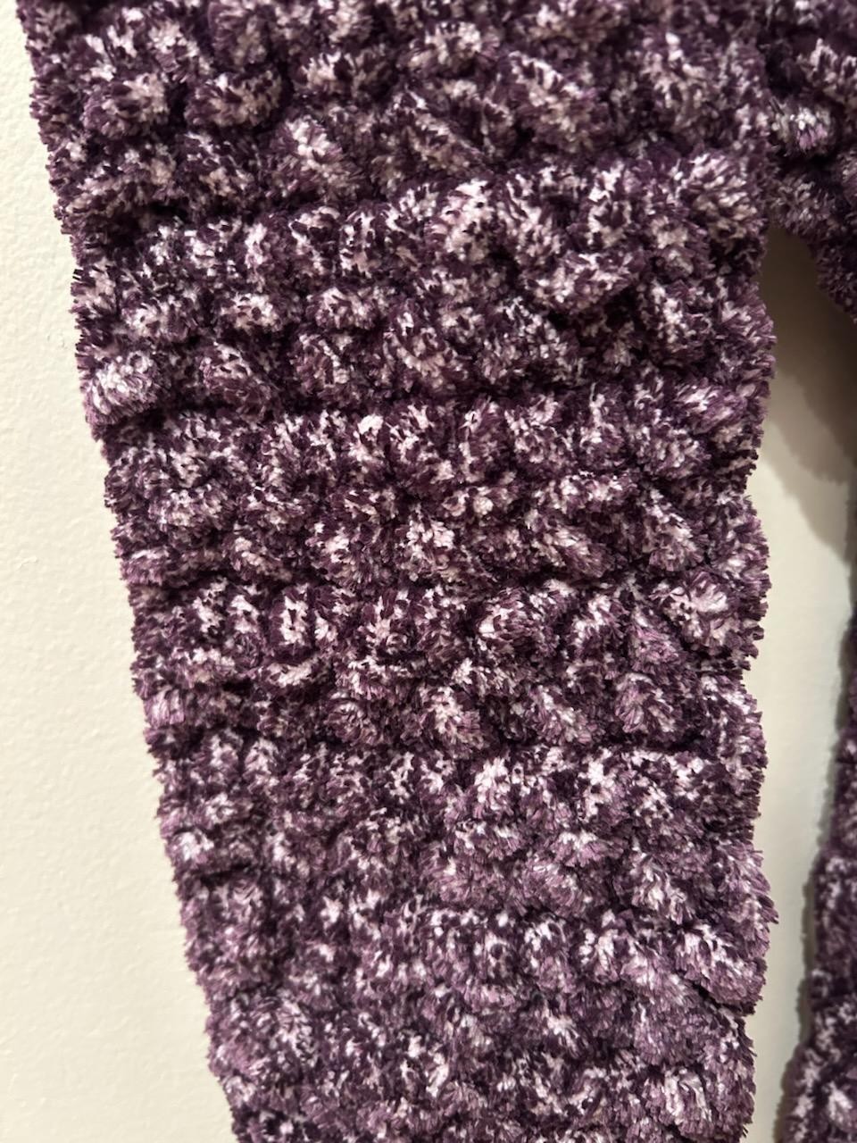 Handmade Crochet Grape Colored Scarf
