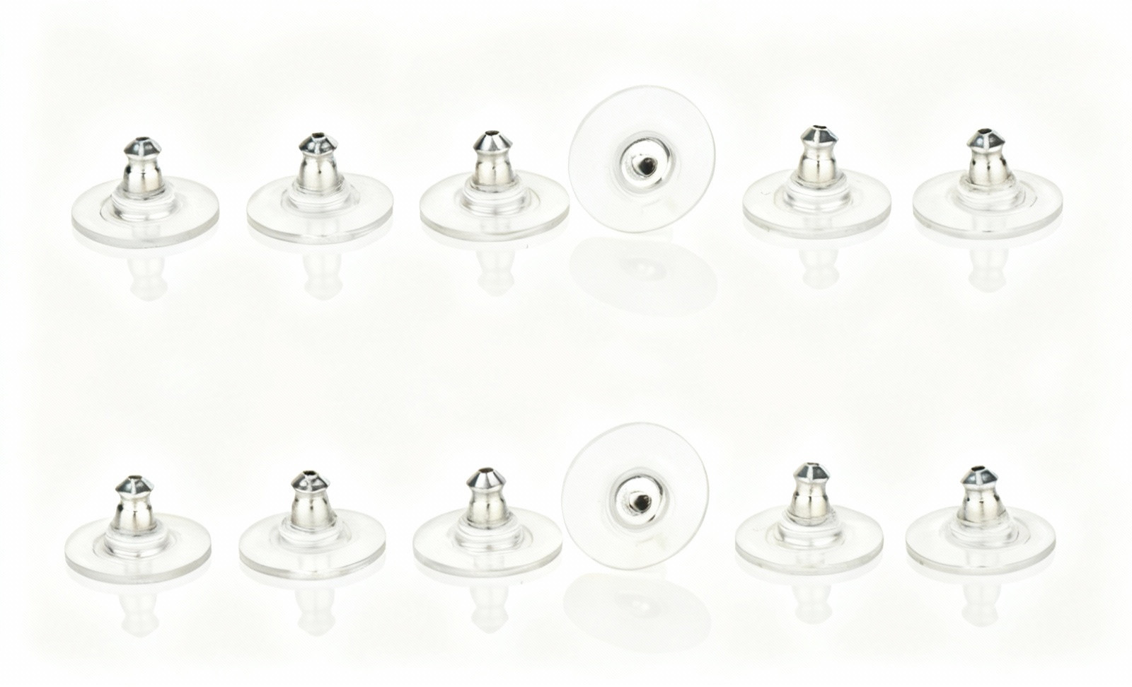 Earring Backs 6 Pairs Aluminum