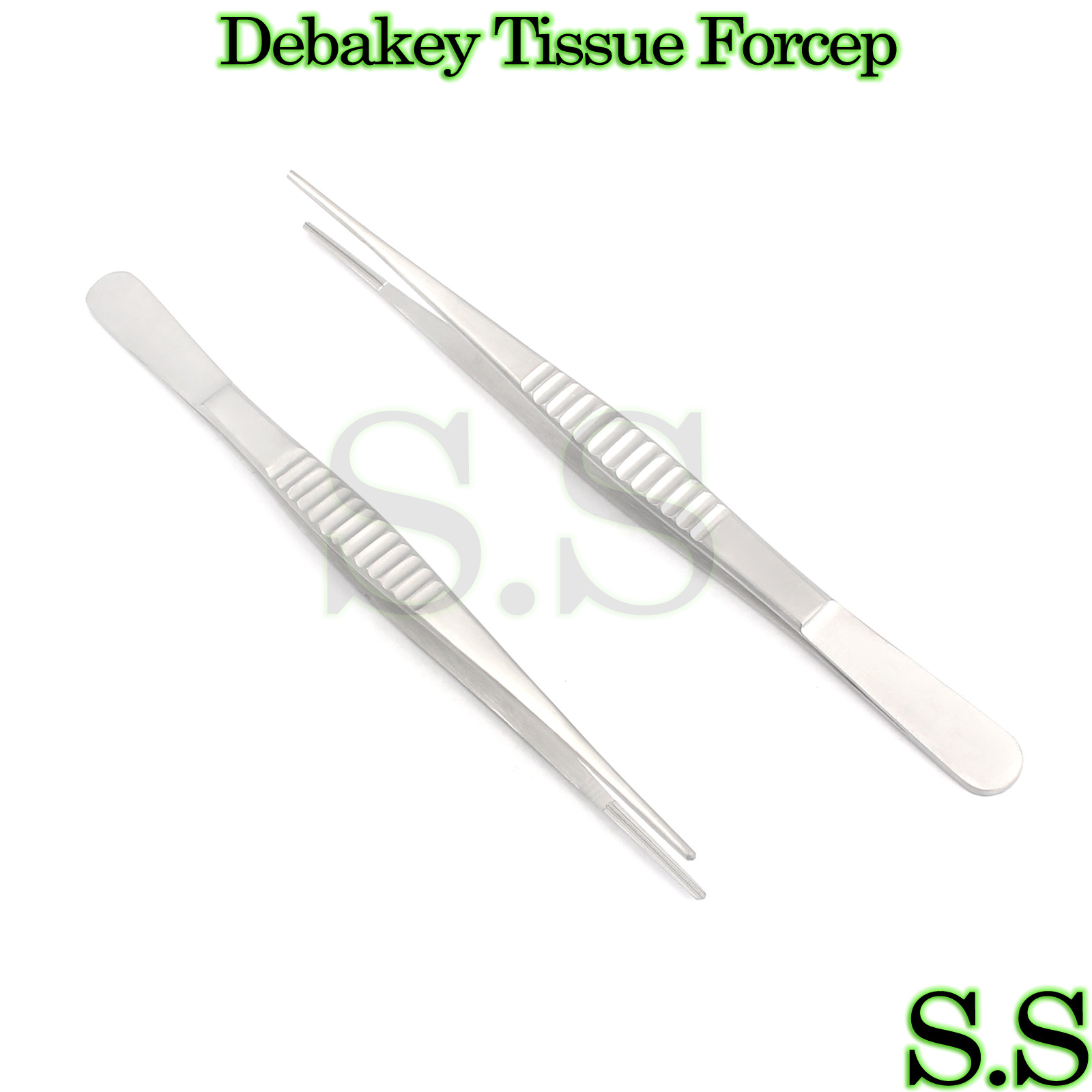 2 Debakey Thoracic Tissue 8" Forcep Surgical Instruments