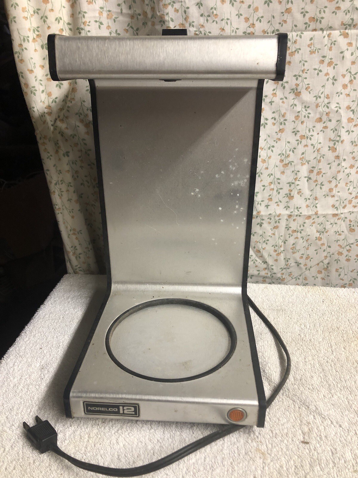 Vintage Norelco 12 Coffee Pot Brewer Stainless Silver Retro *as Is