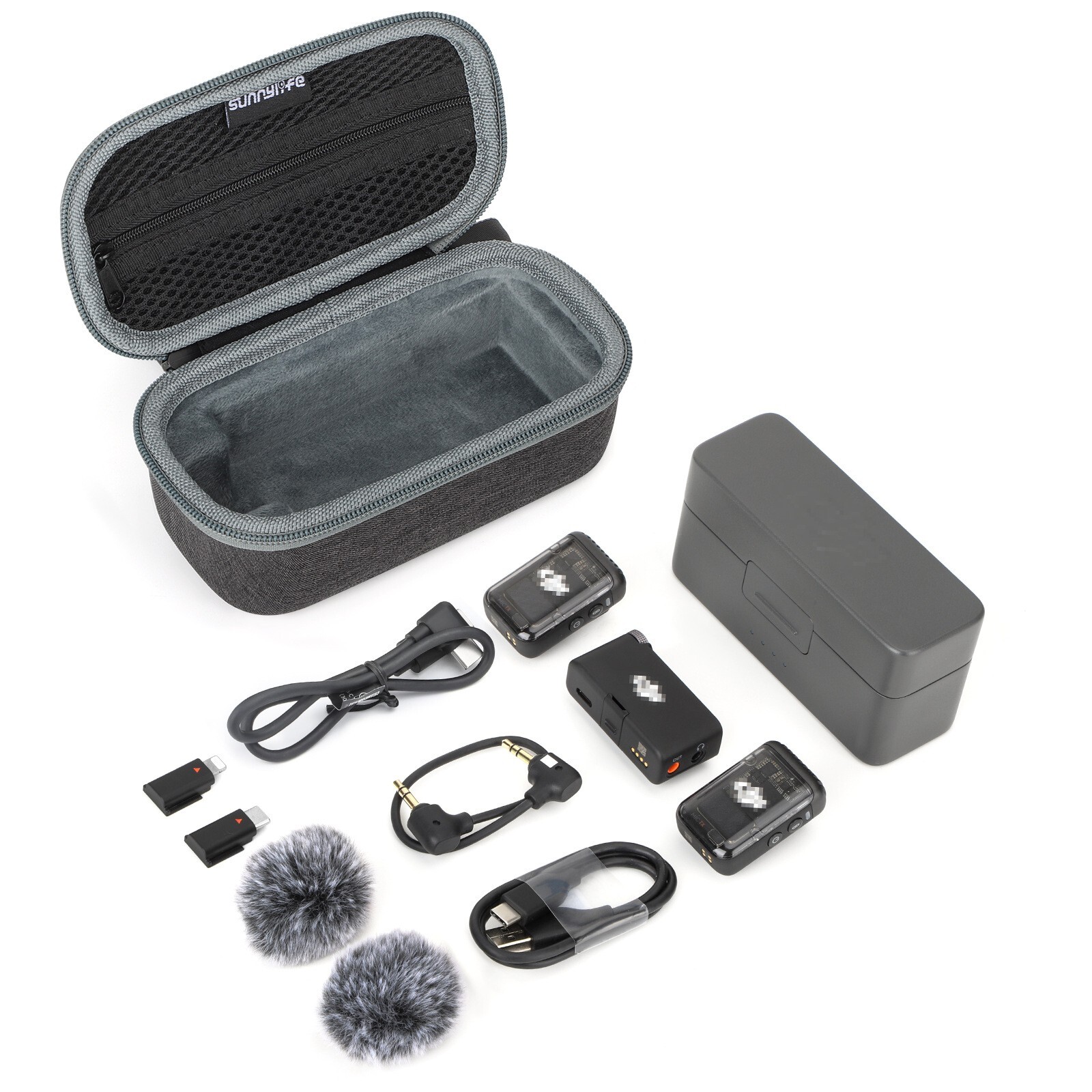 Black Storage Bag Wireless Microphone Portable Protection Box For DJI Mic 2/1