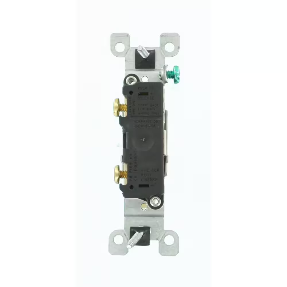15 Amp Single-Pole Toggle Light Switch, Light Almond 1451-2T