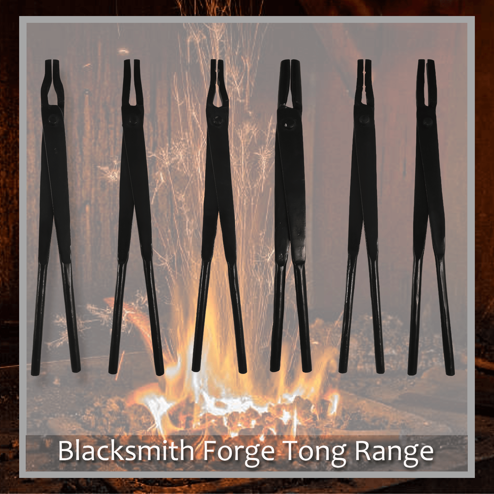16" Round Jaw Blacksmith Tong For Forging & Knife Making