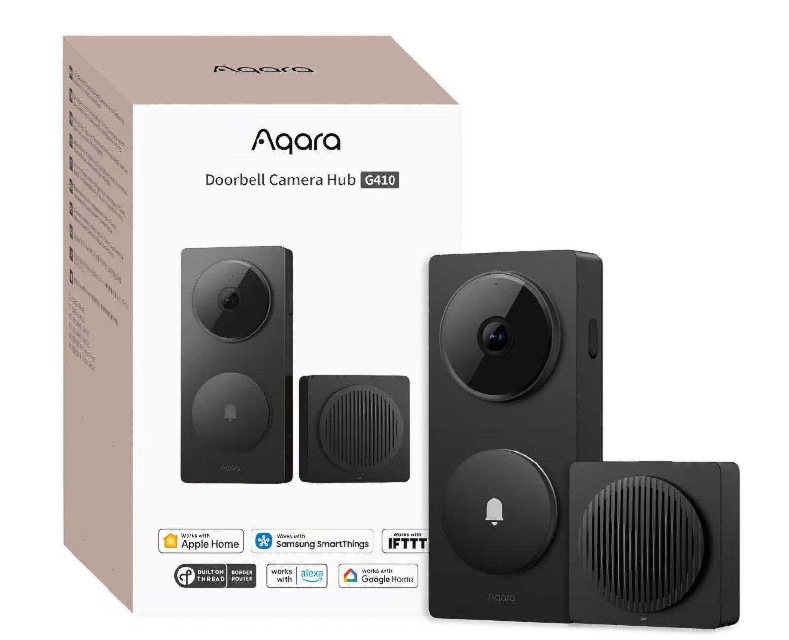 Aqara G410 Smart Doorbell Camera Hub, Built-In Thread Border Router