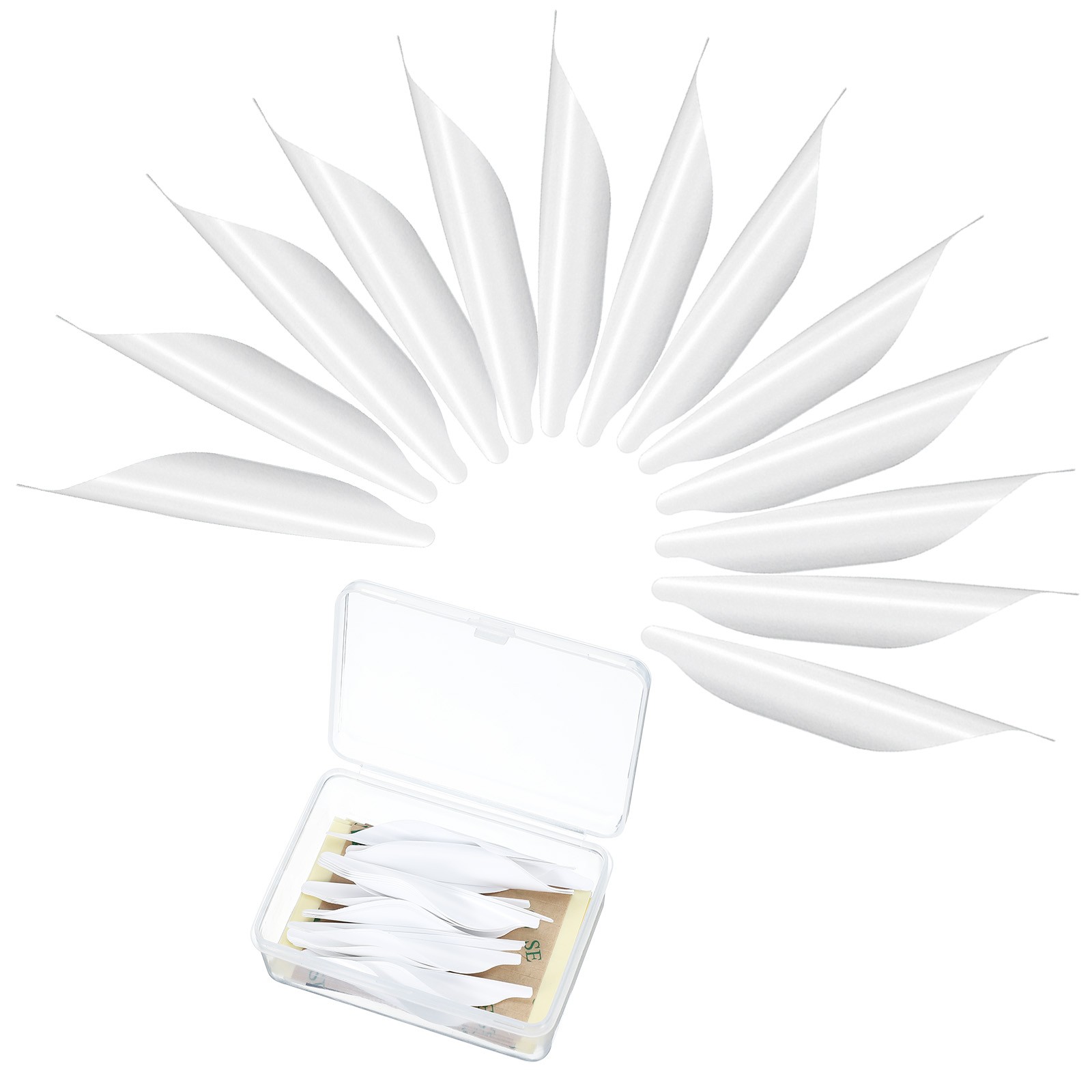 50pcs Arrows Spin Vanes 1.8 Inch Plastic Arrow Fletching Right Twist, White