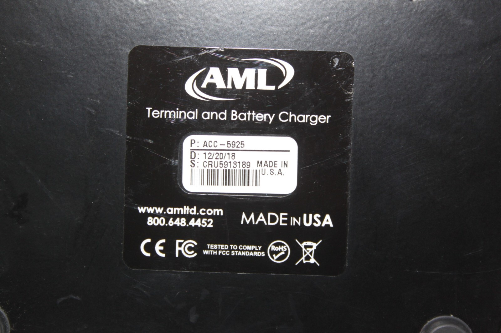 AML ACC-5925 Charging Cradle ONLY