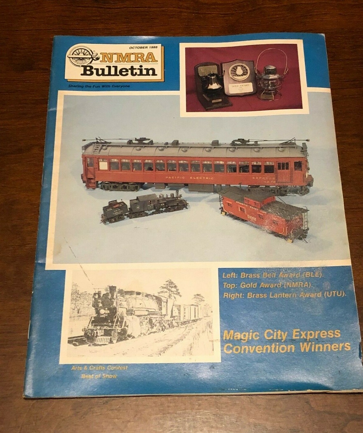 NMRA BULLETIN MAGAZINE (October 1988) Logging Caboose, Magic City Express Conven