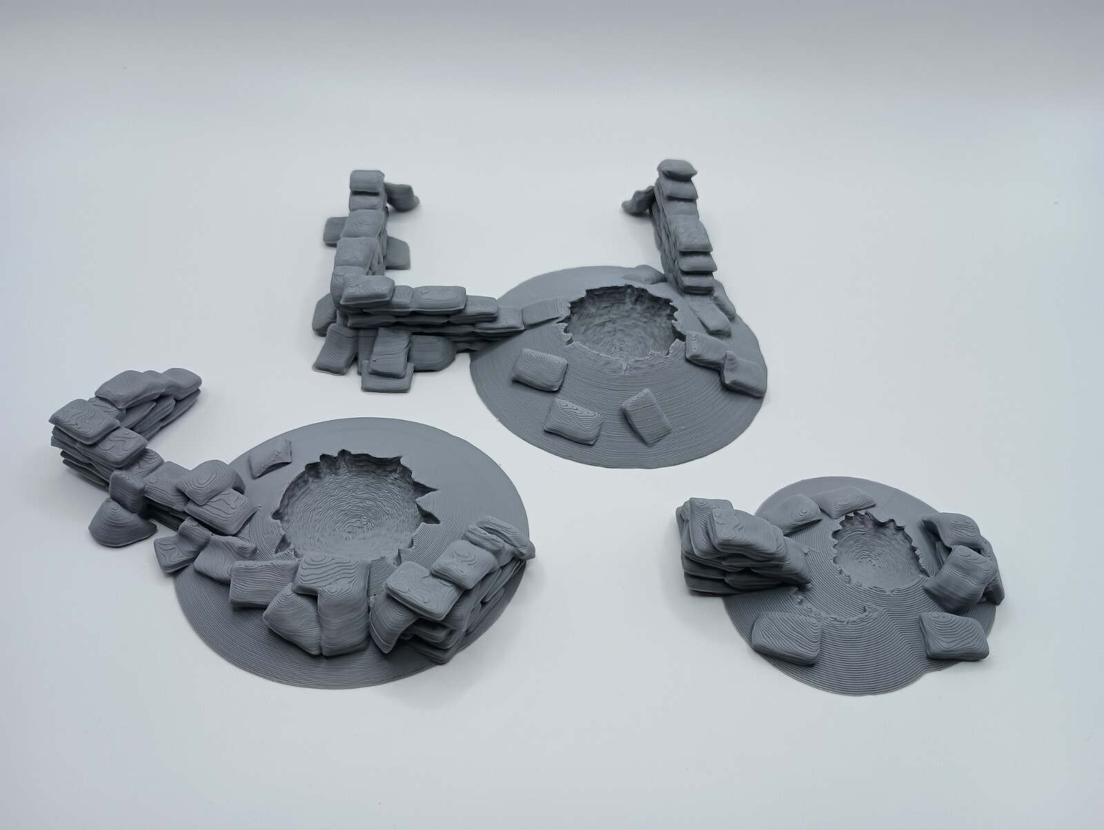 3D Printed Scatter Terrain Sandbag Set 7 (28mm-32mm Scale) [PTO]