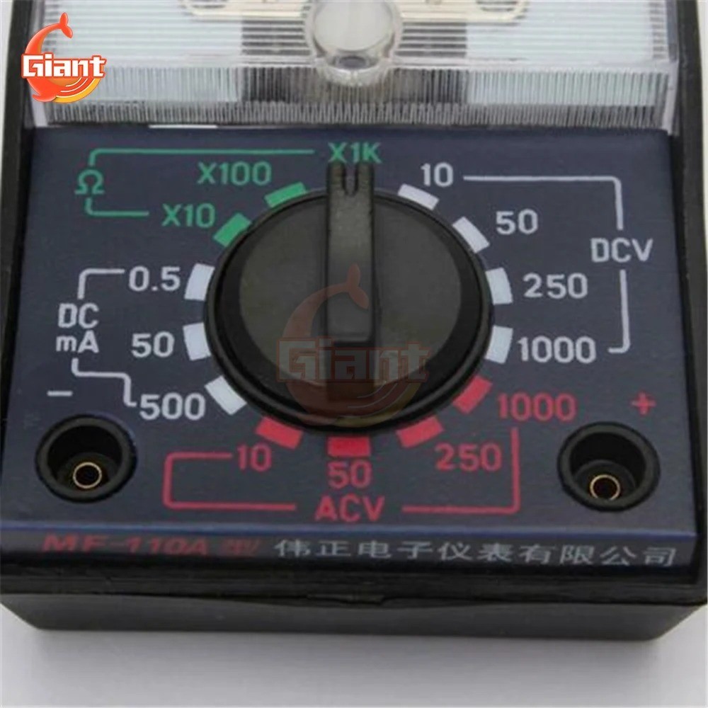 MF-110A AC/DC Analog Multimeter Needle Pointer Type Universal Voltmeter Ammeter