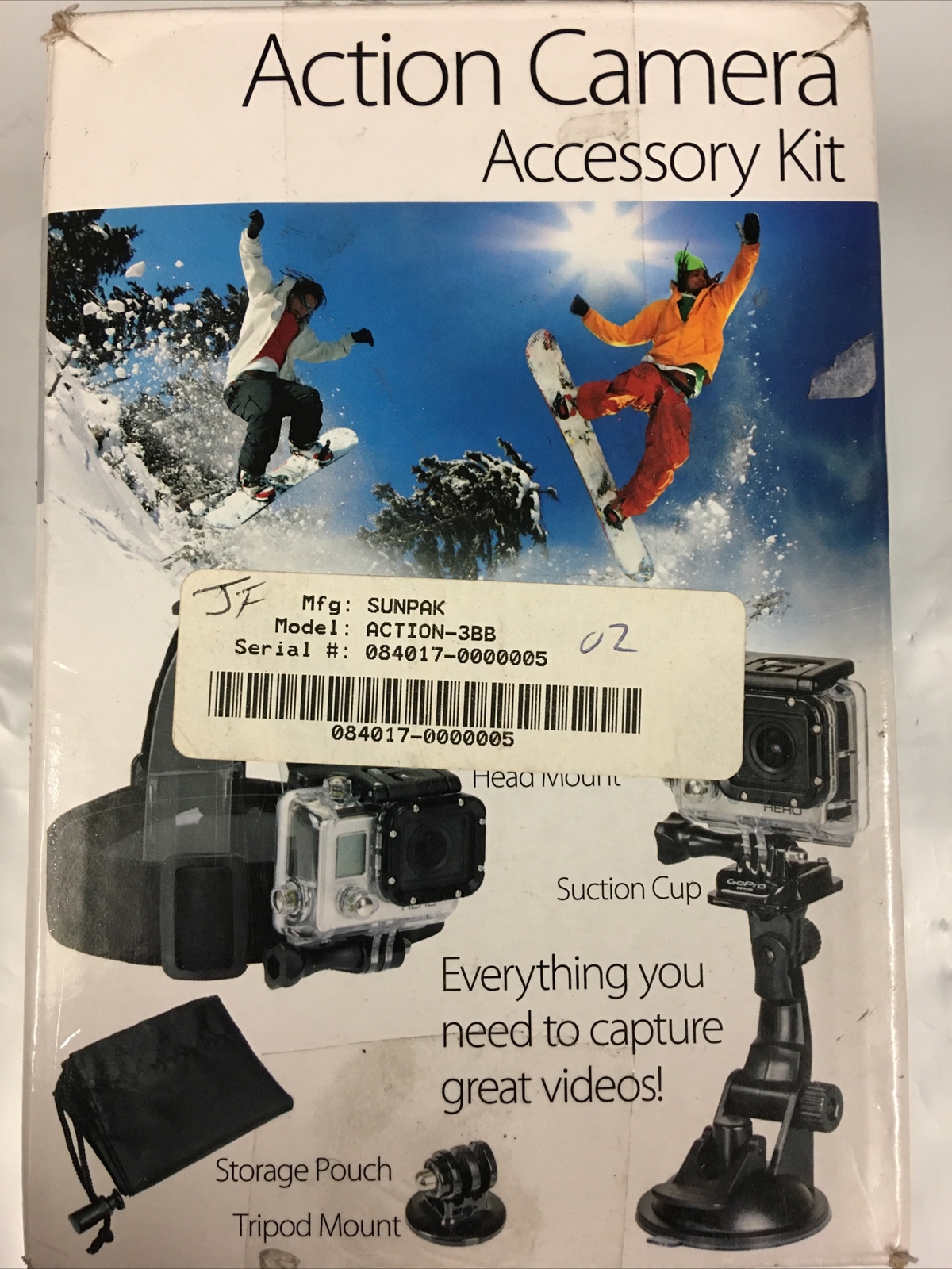 Sunpak-PlatinumPlus Action Camera Accessory Mount Kit/ Black/ Action- 3BB