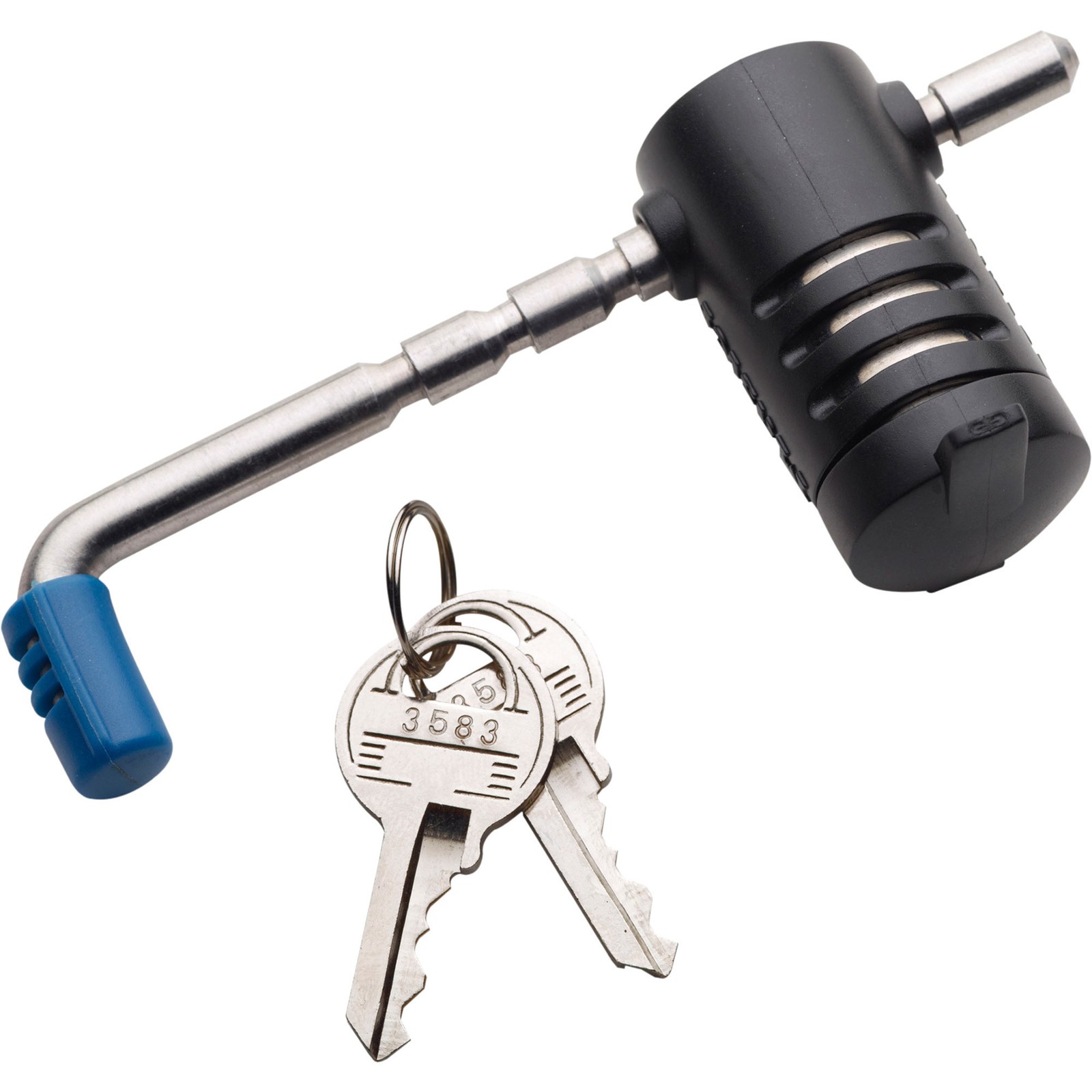 Master Lock 9/16in. to 2 3/4in. Long Adjustable Stainless Steel Trailer Coupler