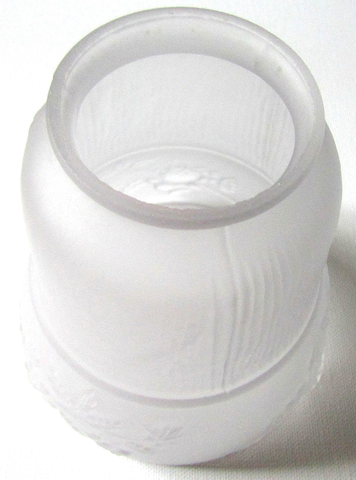 Antique Single Glass Lamp Globe Bubbled Frosted Body Rose Pattern