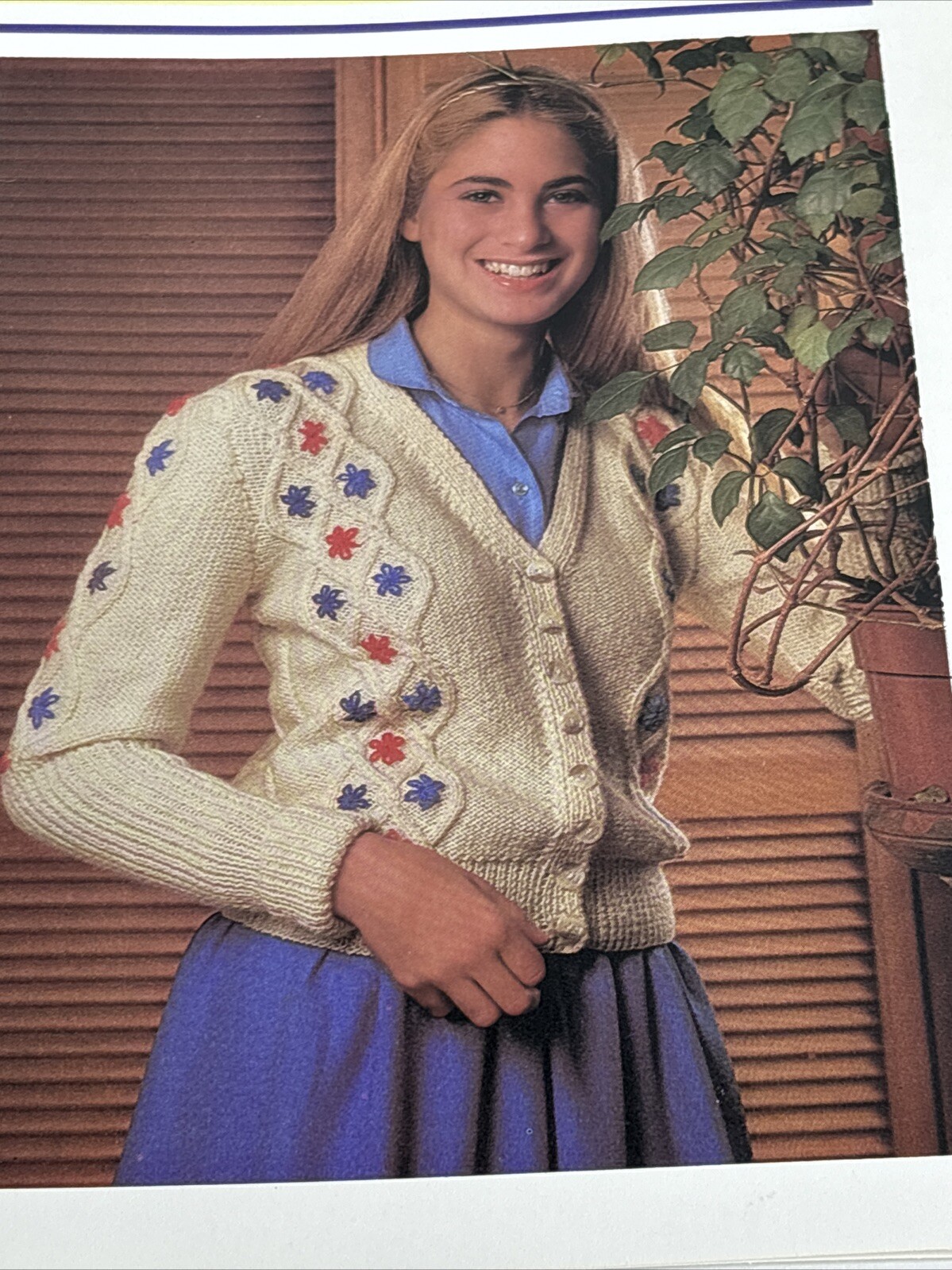 Tyrolean Cardigan Women's Knitting Pattern Card