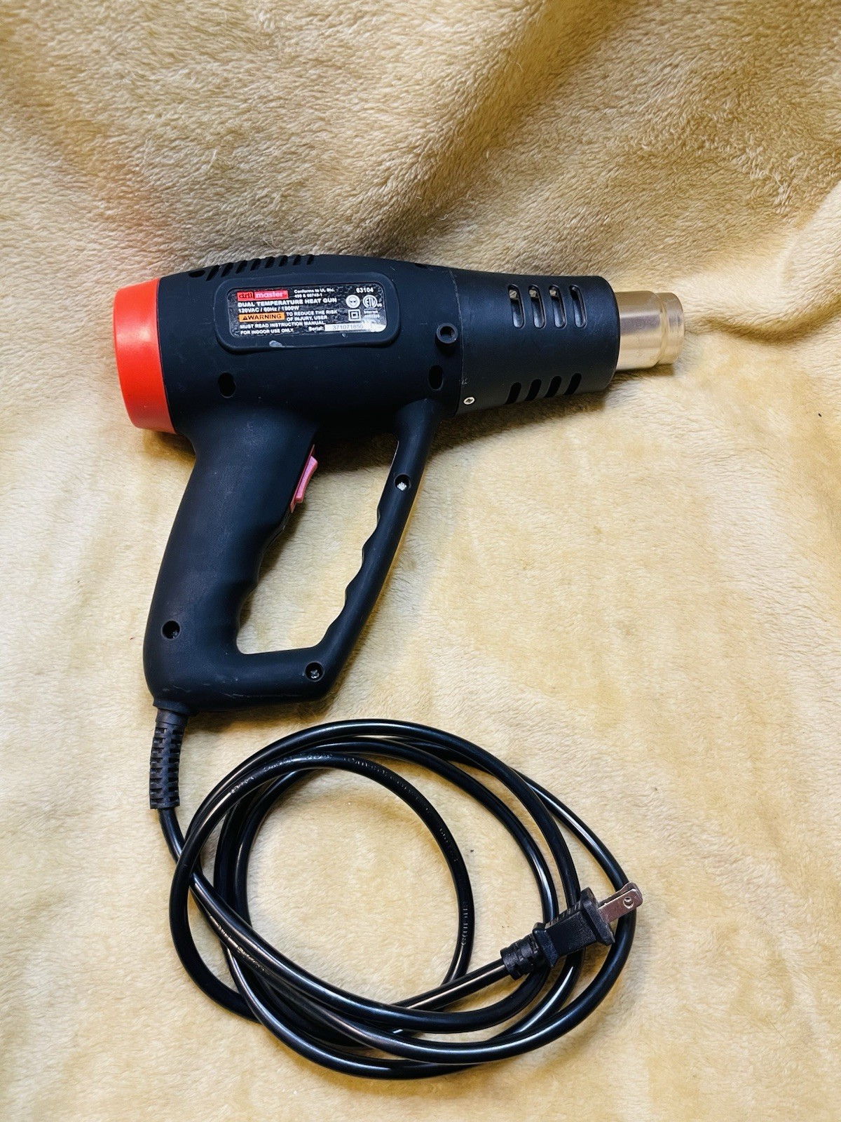 Drill Master Heat Gun 1500W Dual Temperature Item # 62340 Tool Tested & Working