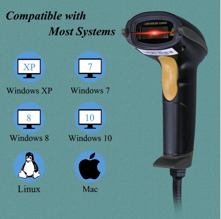 WoneNice WN3300 USB Barcode Scanner Reader