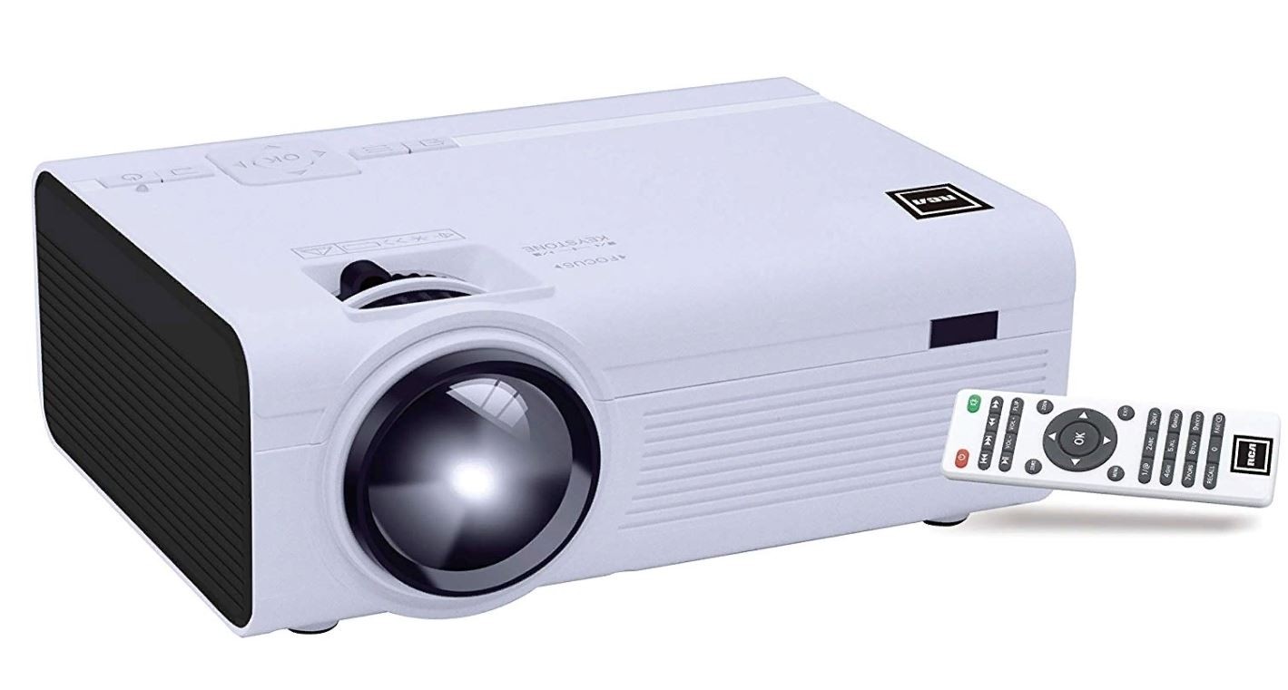 RCA RPJ136 Home Theater Projector 1080P Up to 150", HDMI, USB, MicroSD Card Slot