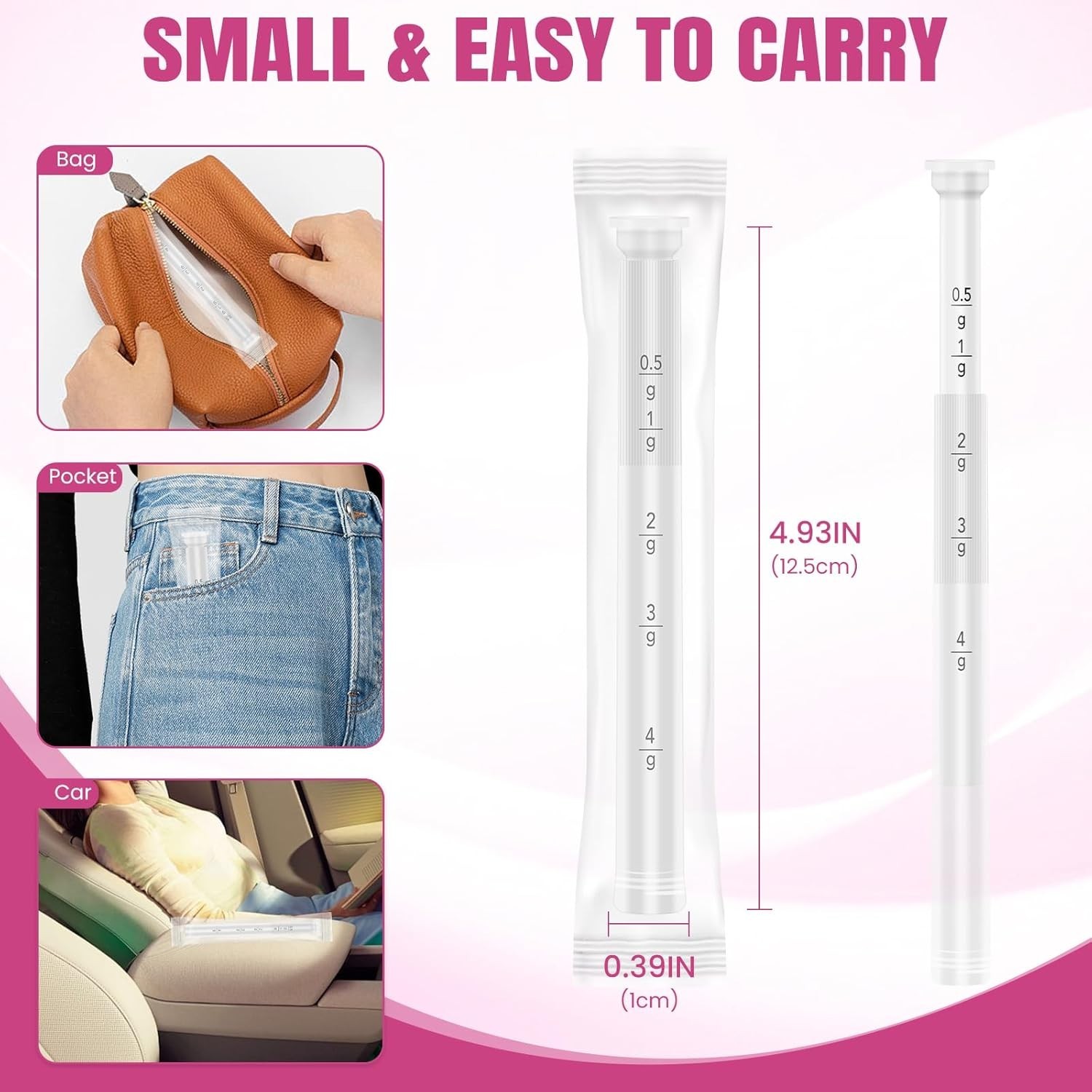 Travel-Friendly Disposable Vaginal Applicators - 30 Pack with Clear Dosage Marks