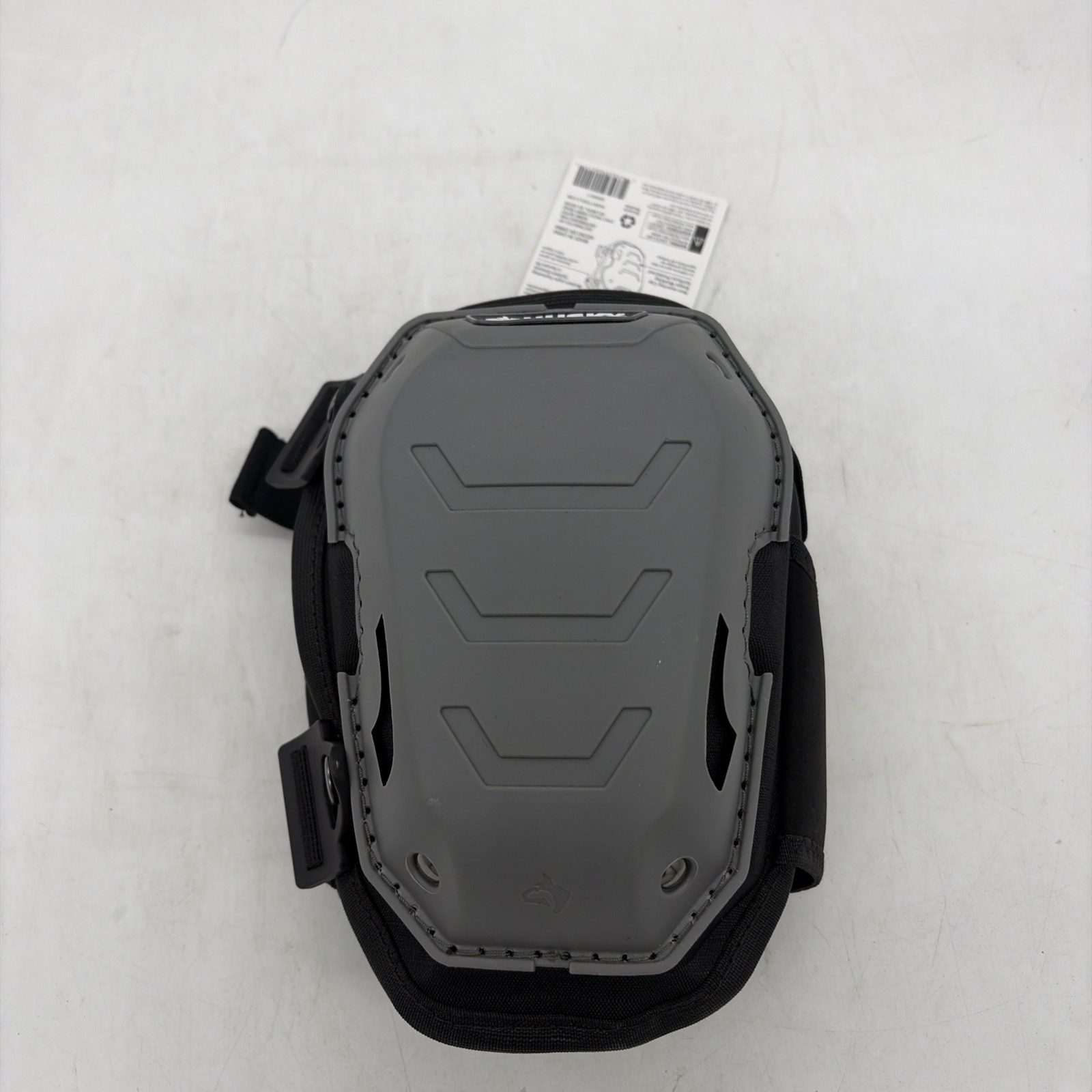 (Pair) Husky Soft Cap Knee Pad with Adjustable Straps Memory Foam Gray HD00511