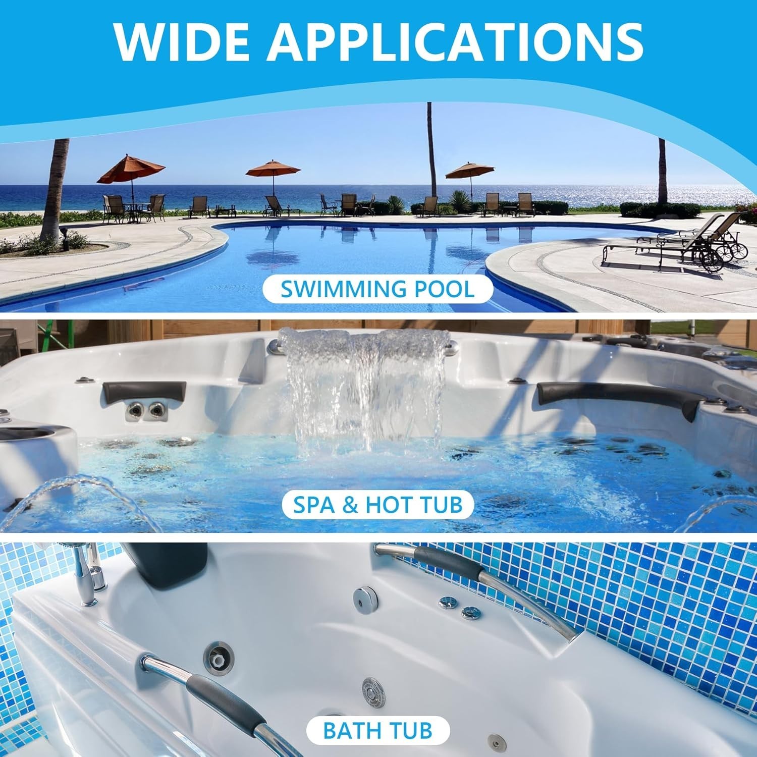 Pool & Hot Tub Phosphate Kit 50 Strips Water Quality Testing