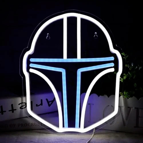 16" Star Wars Helmet LED Neon Sign With Dimmer USB Powered Light Lamp Bar VL