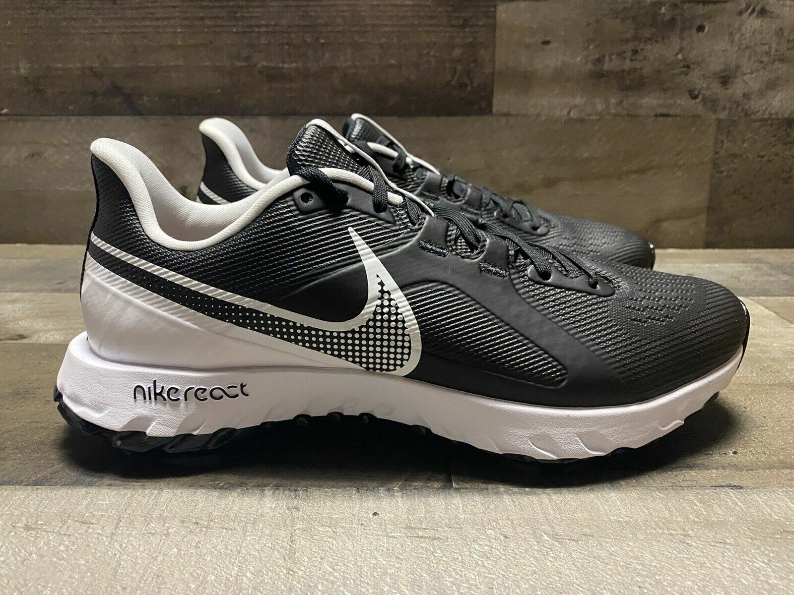 NIKE REACT INFINITY PRO GOLF SHOES MENS SIZE 9 BLACK WHITE CT6620-003