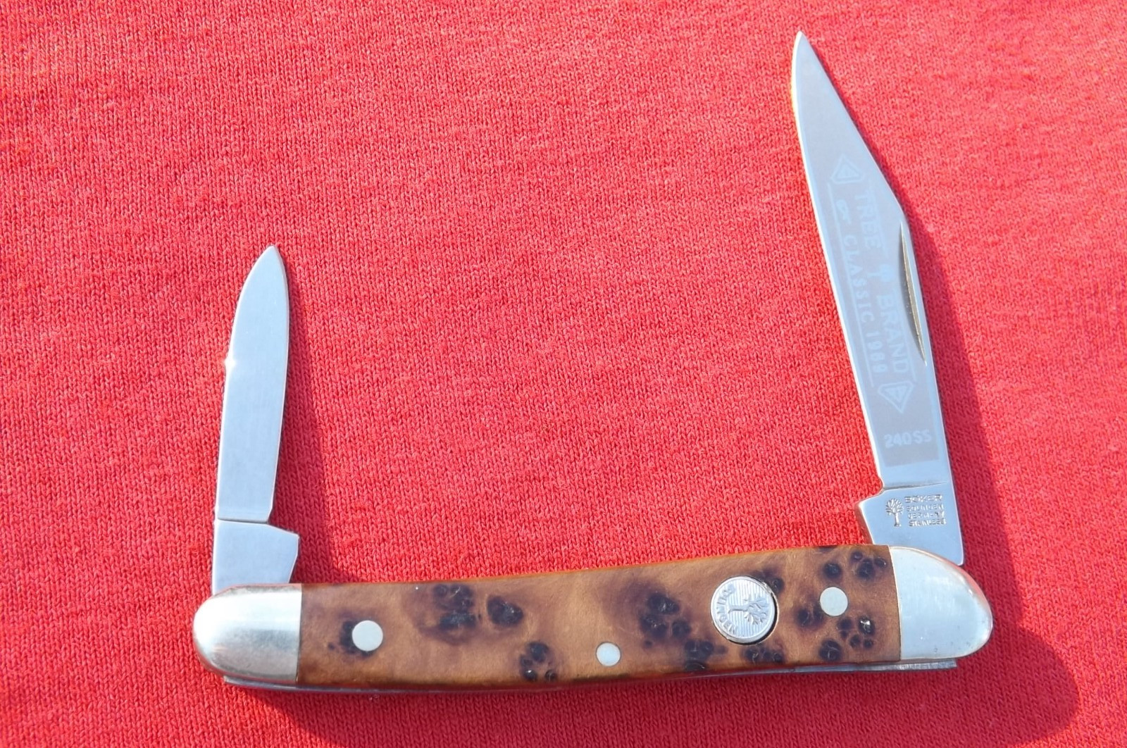 Boker Tree Brand 240 Classic 2 Blade Pocket Knife Made Germany EXOTIC WOOD NEW