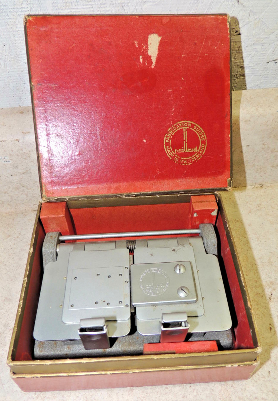 Paillard Film Splicer, Vintage in Original Box, Switzerland, Clean