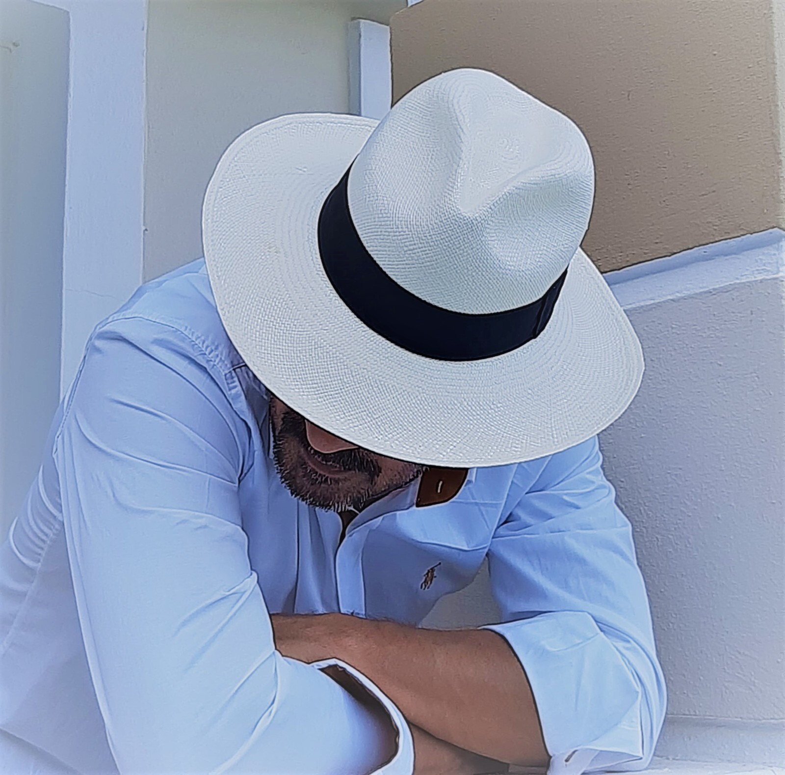 New Genuine Panama Hat Rolling Folding All Sizes Quality Travel Tube - White