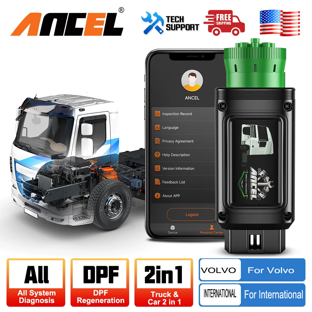 Diesel Heavy Duty Truck OBD Scanner Full System Diagnostic DPF Regen For Volvo