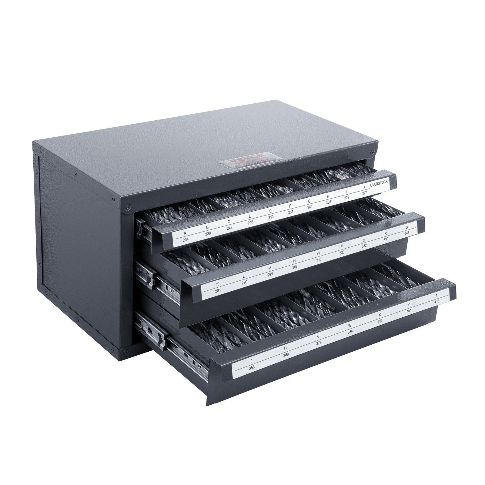 Drill Bit Dispenser Cabinet Three-Drawer Drill Bit Organizer Cabinet for A to Z