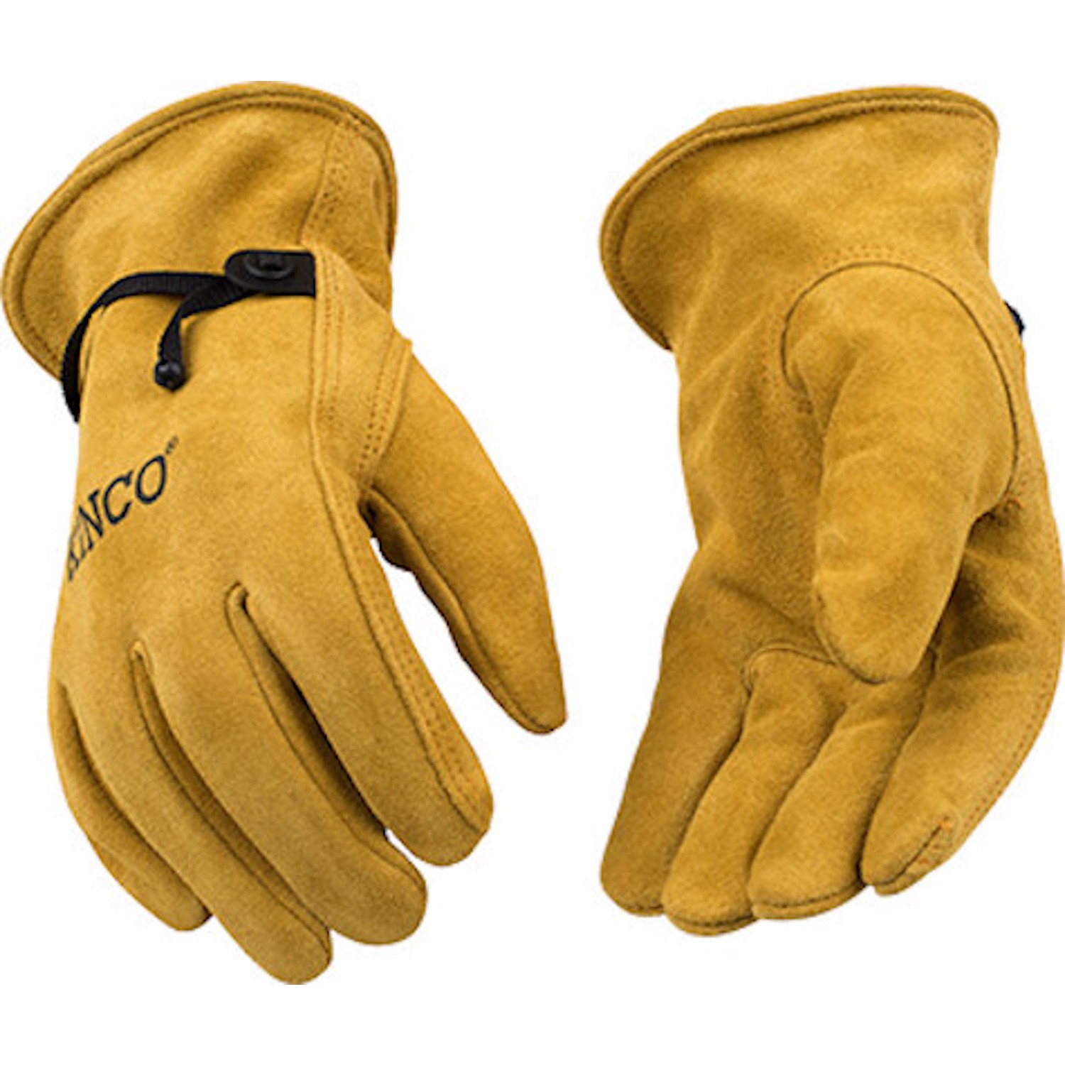Kinco 50BT-M Suede Cowhide Leather Gold Men's Driver Gloves Medium