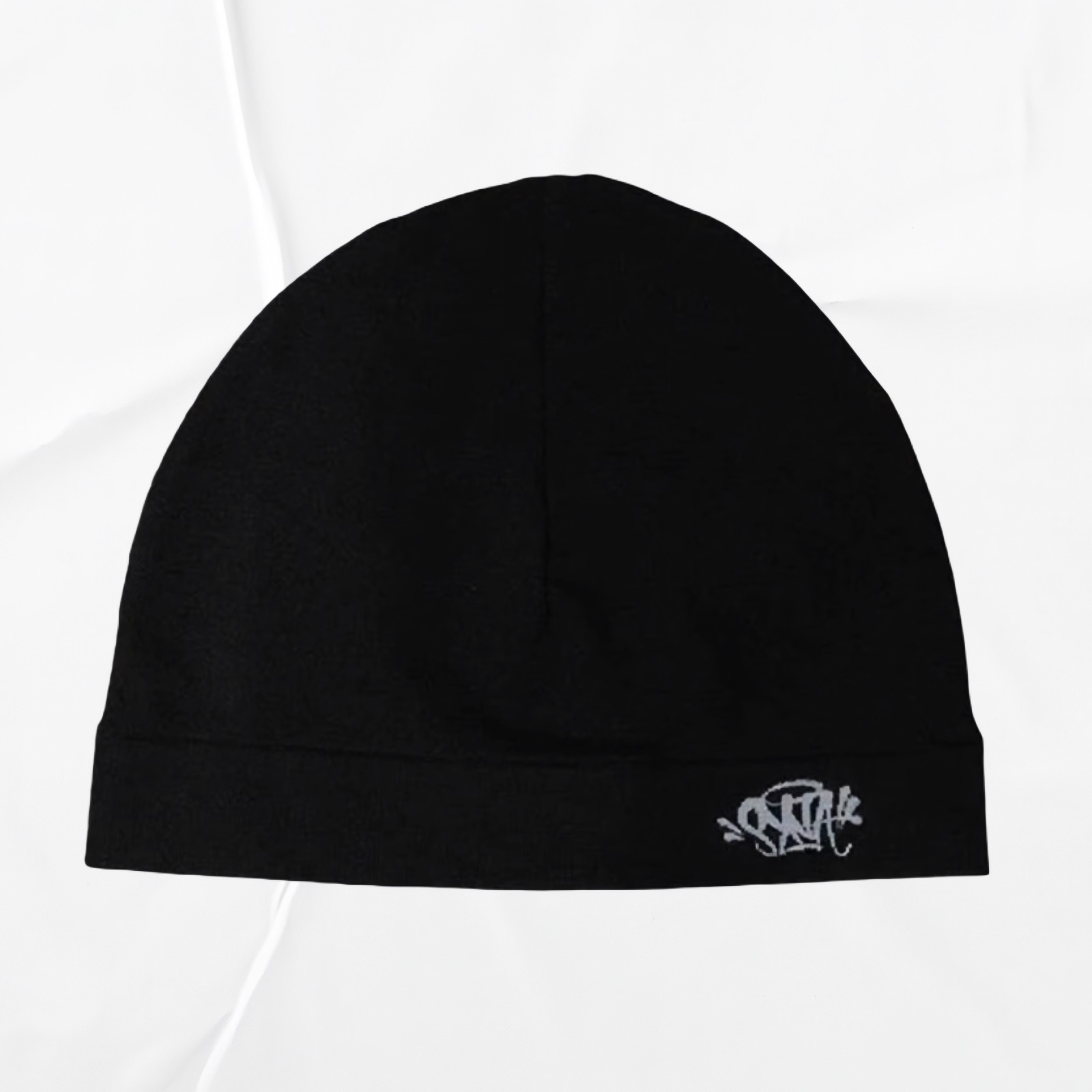 Syna World Skull Cap, Central CEE Beanie Running Hat - Black Breatherble Windpro