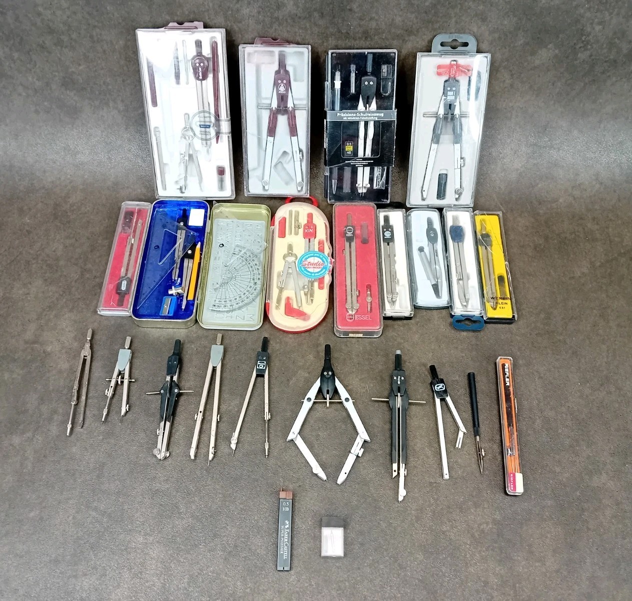 Job Lot of Technical Drawing Instruments
